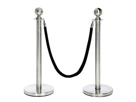 Avspärrningsrep till stolpe, 1,5m, svart